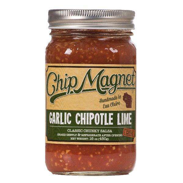 Salsa, Medium, Garlic Chipotle Lime, Vinegar Free, Chip Magnet
