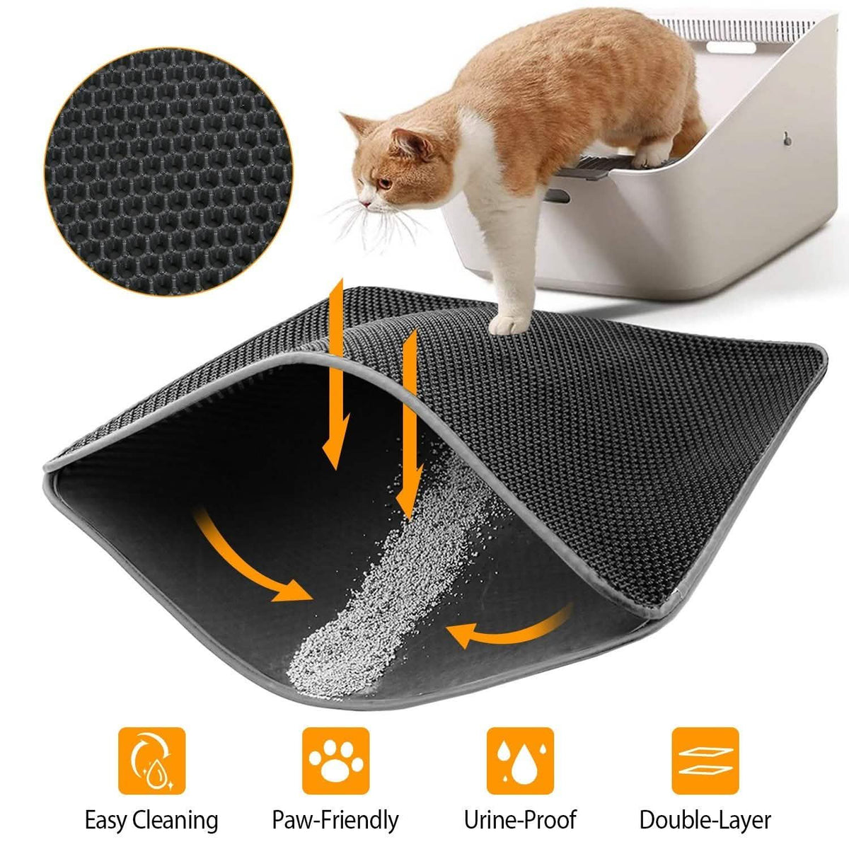EVA Honeycomb Double Layer Cat Litter Mat