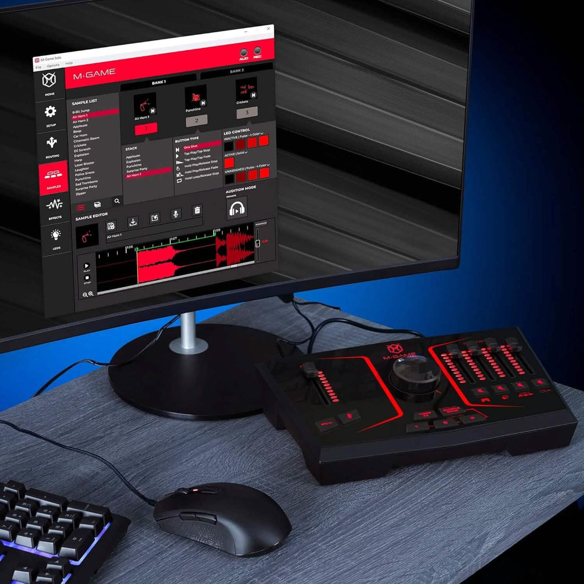 M-Game Solo USB Audio Interface Mixer for Streaming and Gaming (Refurbished)
