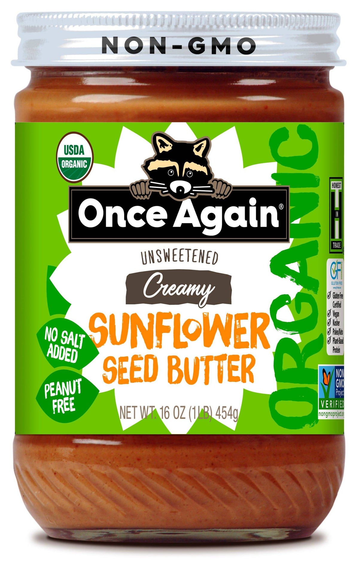 Sunflower Butter, No Salt, Organic