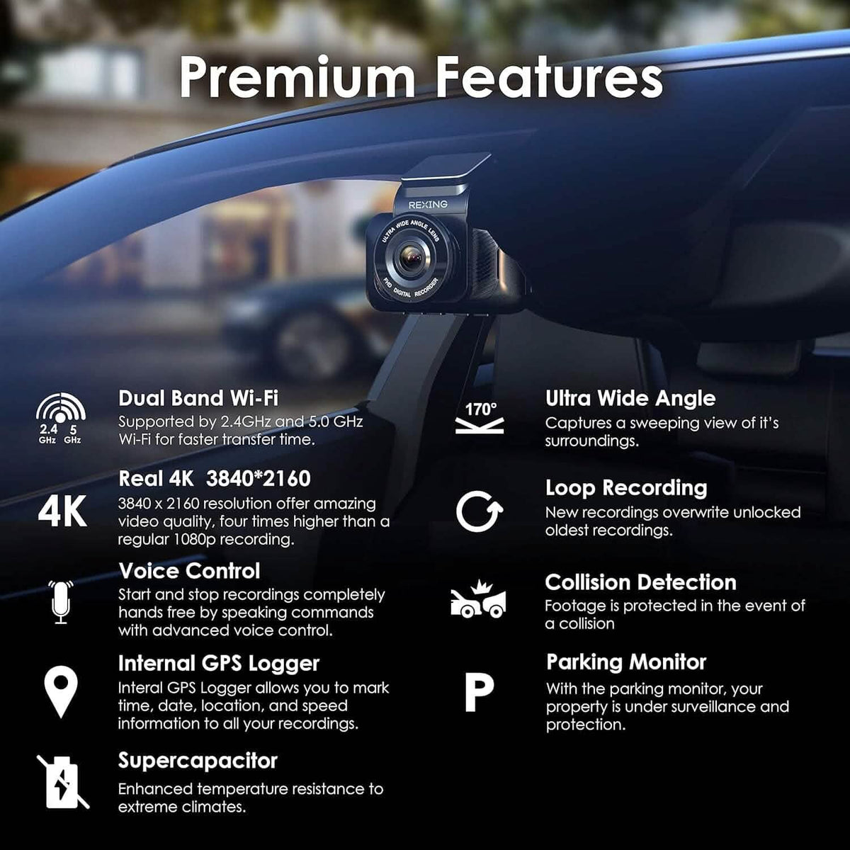 RexingUSA V55 Dash Cam (Refurbished)