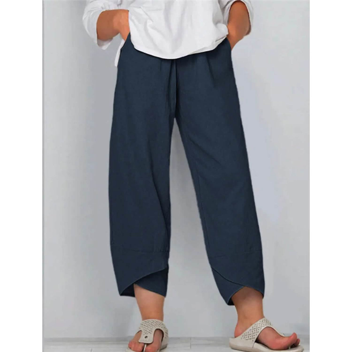 Women's Casual Plus Size Cotton Pants