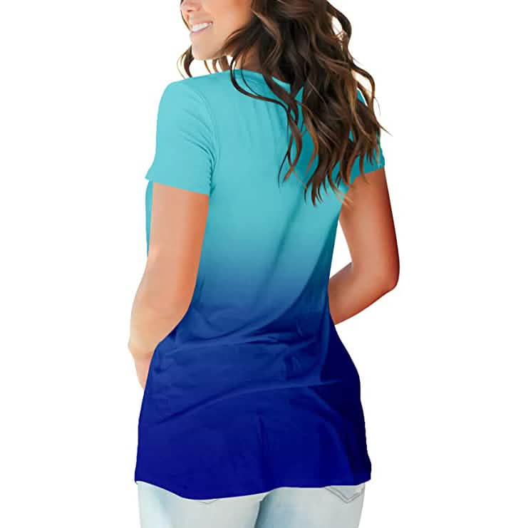 Women's Summer Tie Dye Short Sleeve T-Shirt