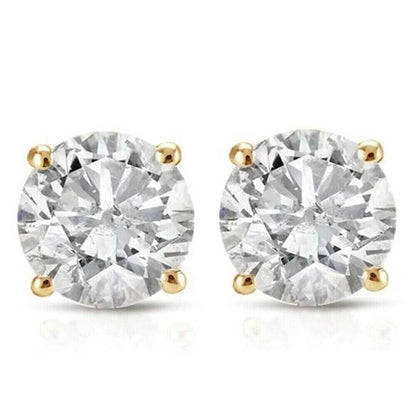 0.25 Ct T.W. Natural Diamond Studs in 14k White or Yellow Gold