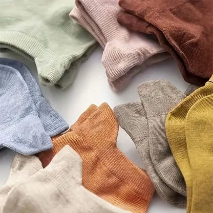 10-Pairs: Women's Cute Embroidered Soft & Lightweight Low Cut Ankle Socks