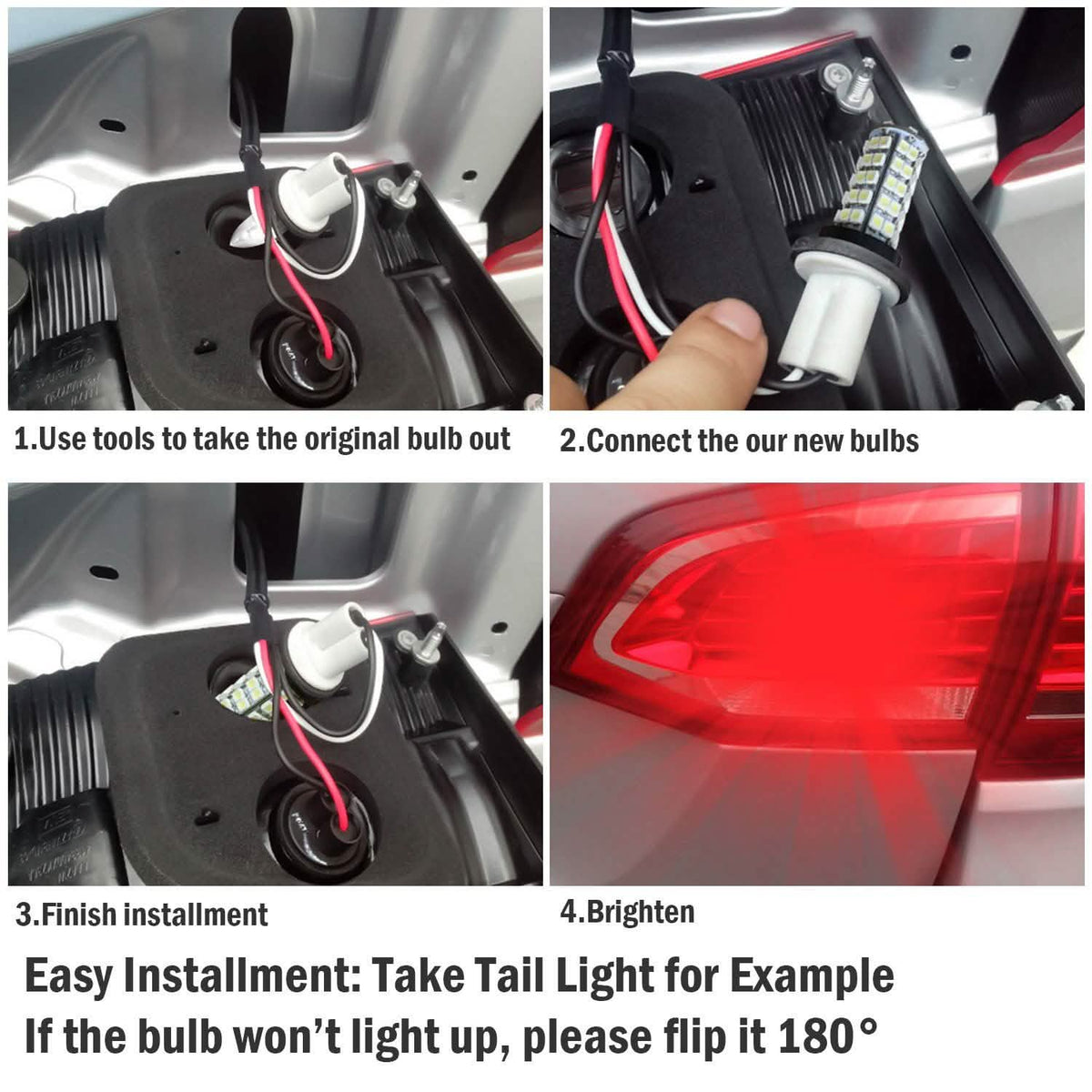 10-Pieces: LED Car Light Bulbs