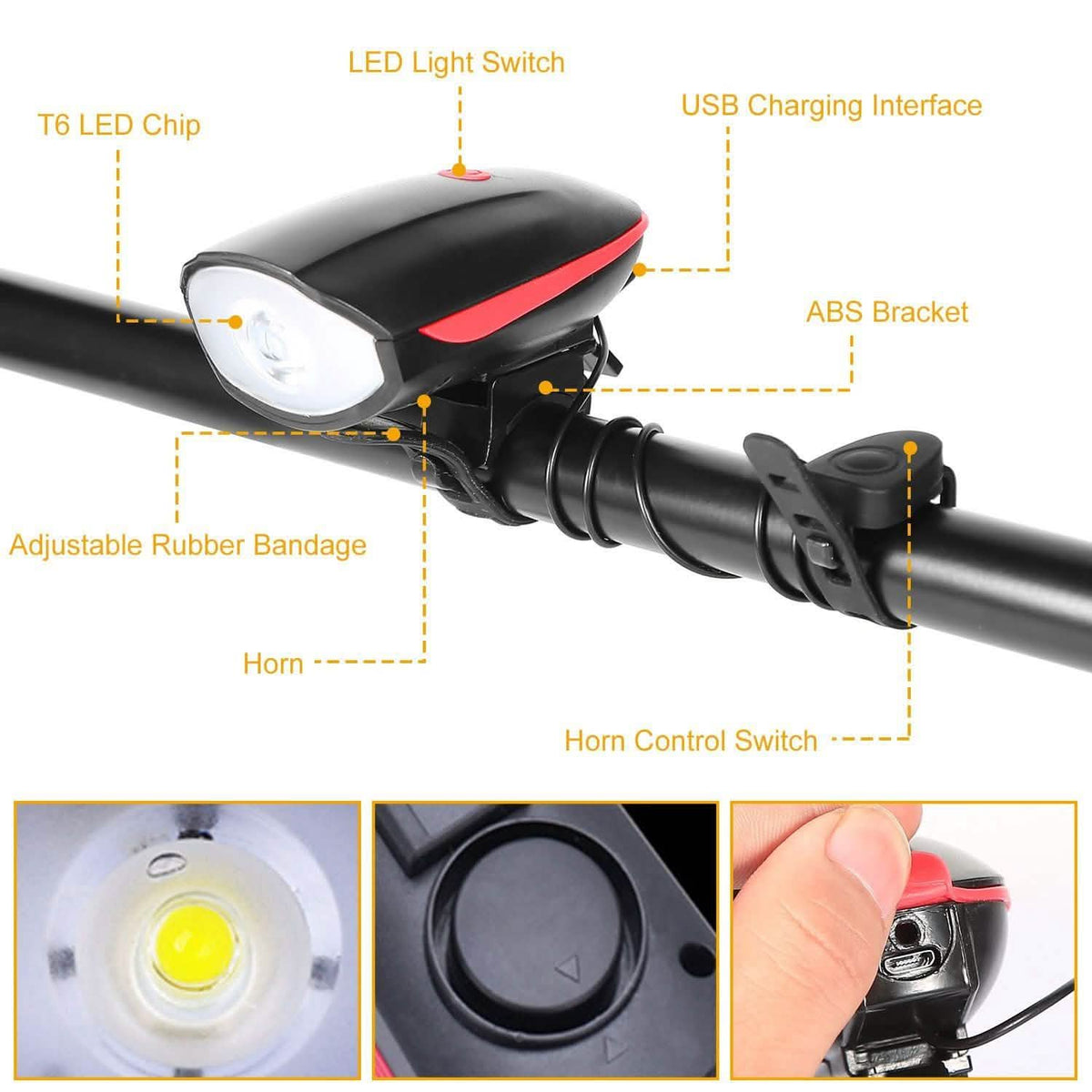 10000LM Bike Headlight USB Rechargeable