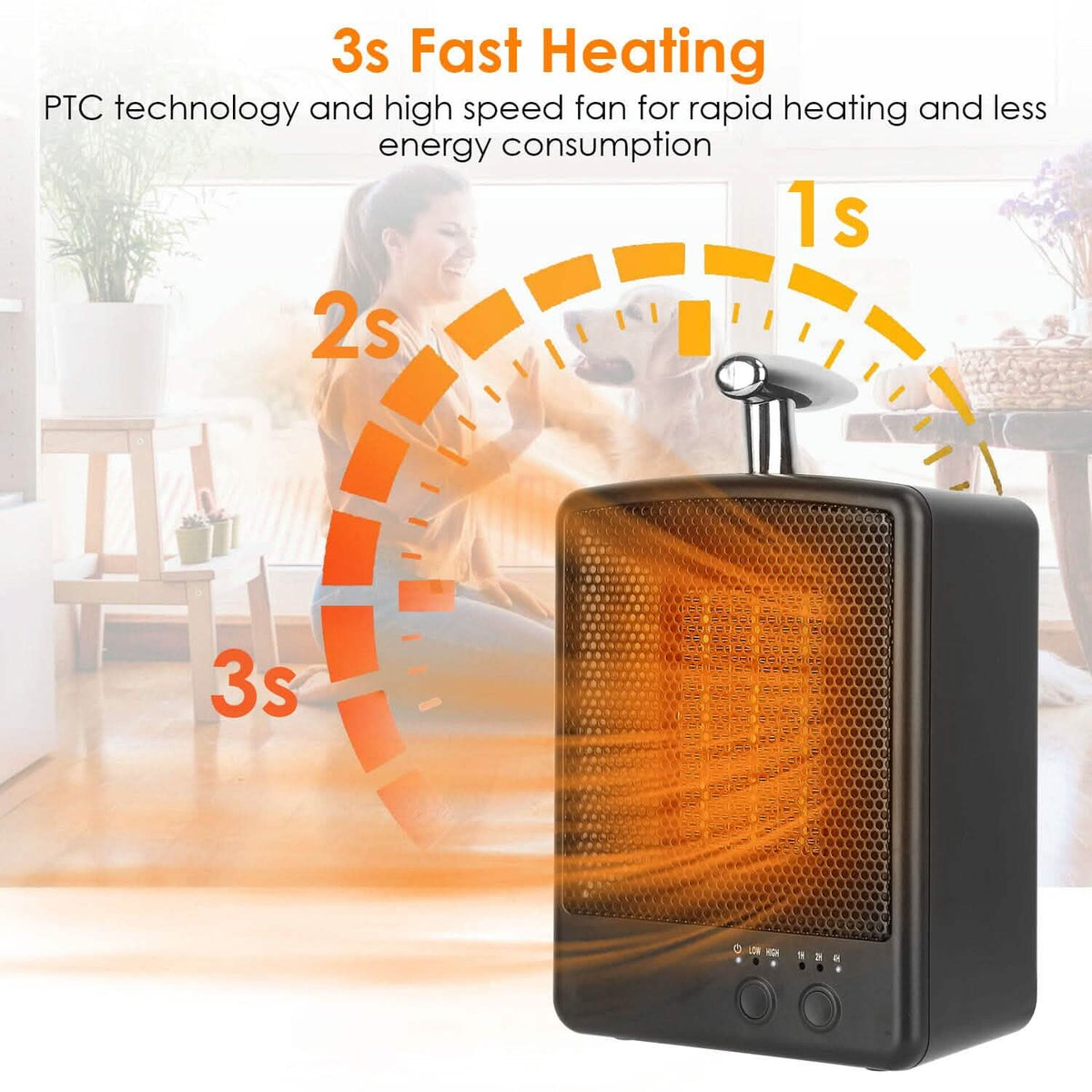 1000W Portable Electric Space Heater