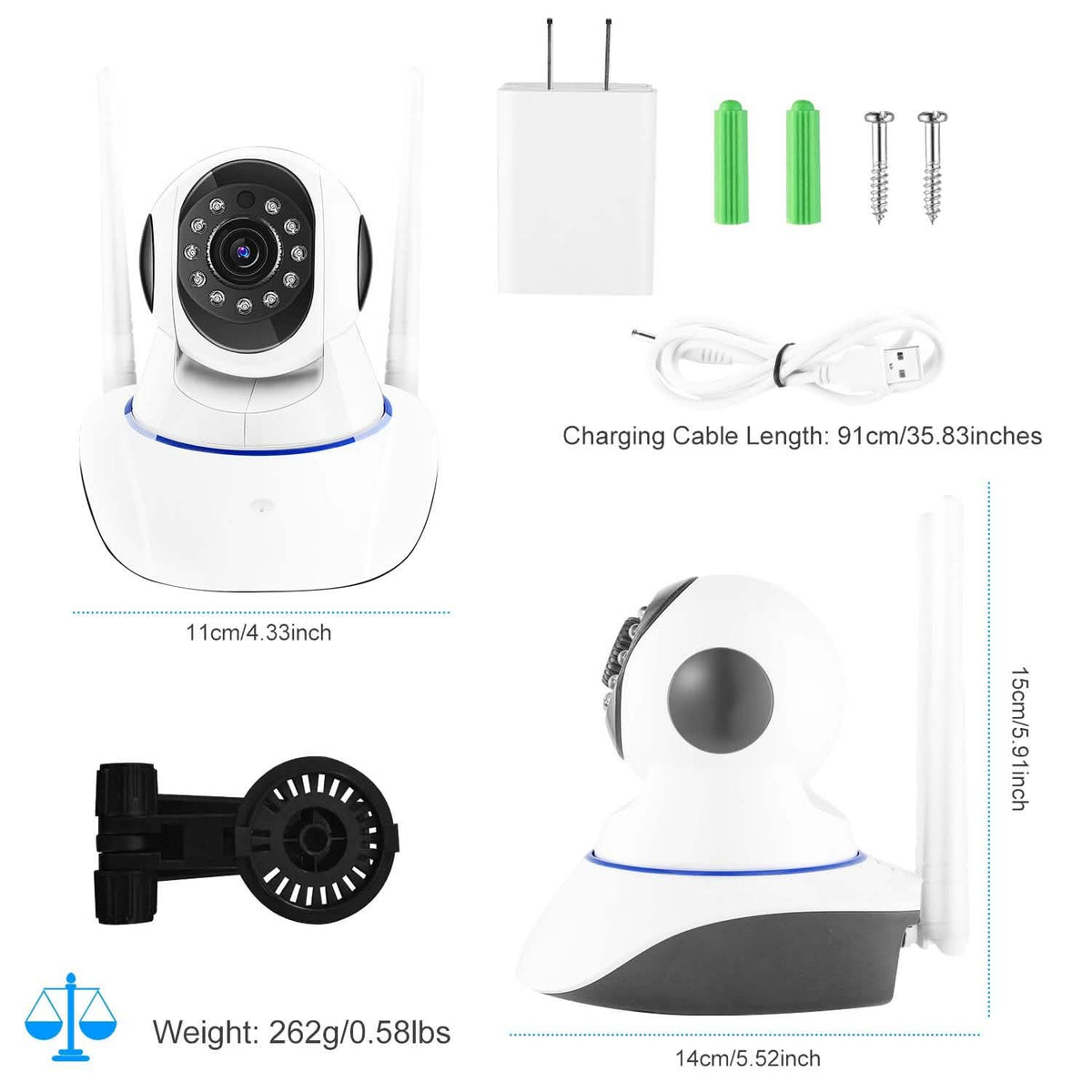 1080P WiFi IP Camera Motion Detection IR Night Vision Camcorder