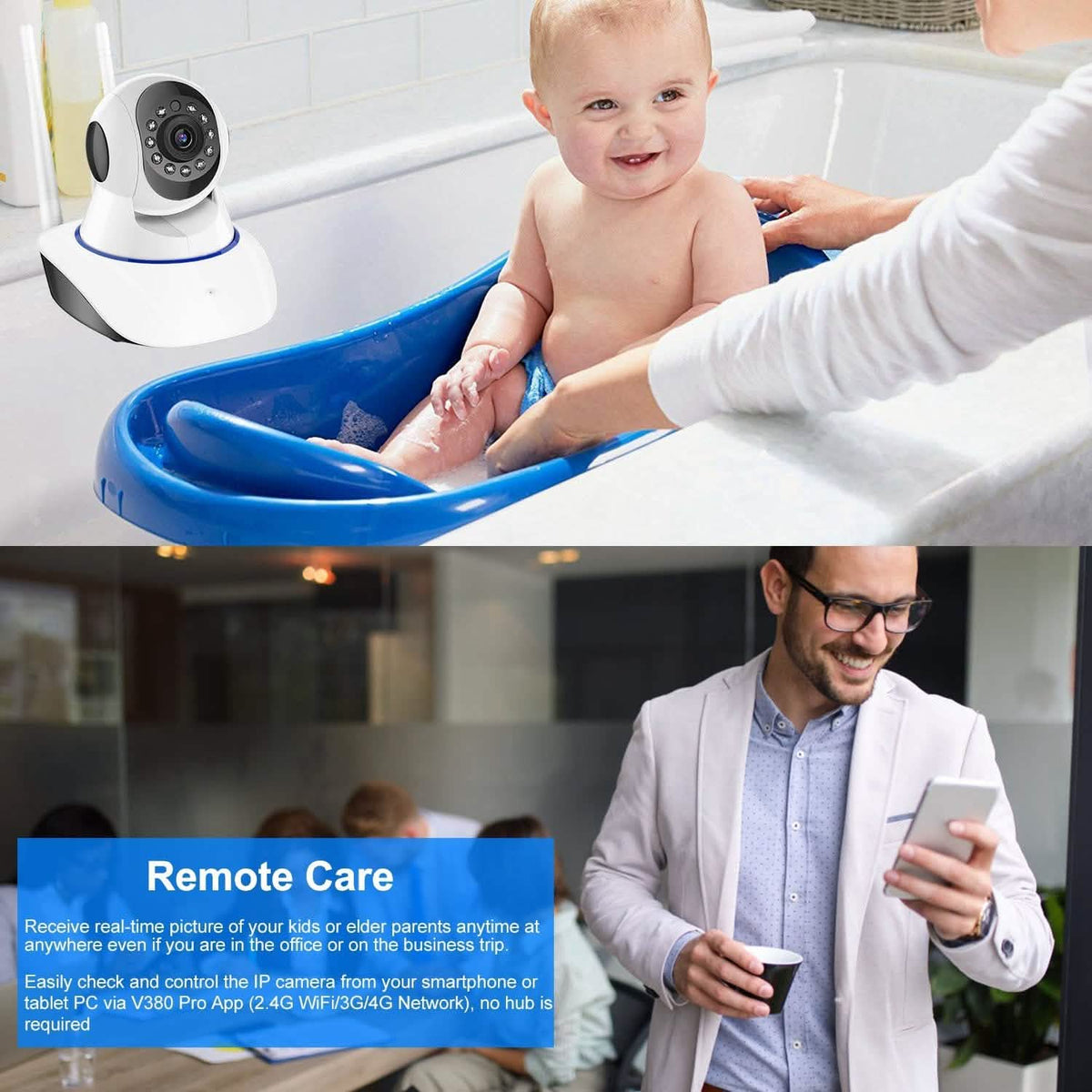 1080P WiFi IP Camera Motion Detection IR Night Vision Camcorder