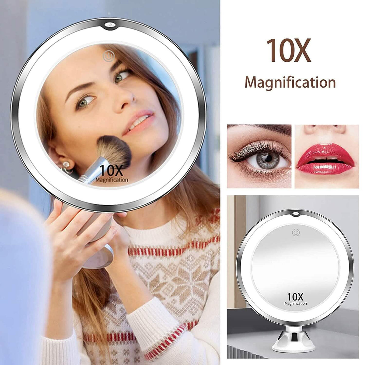 10X Magnifying Makeup Mirror with Lights