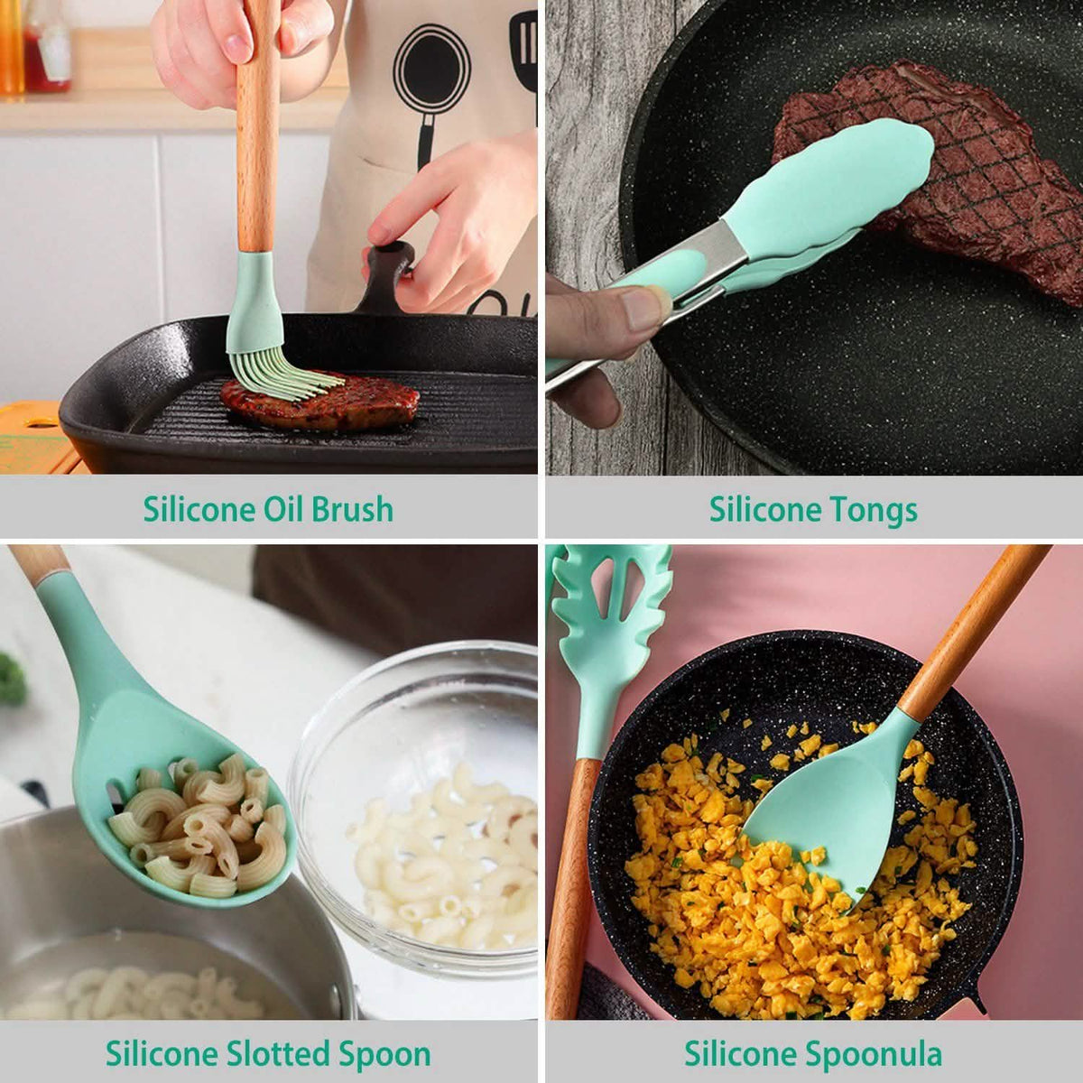 11-Piece: Silicone Cooking Utensil Set