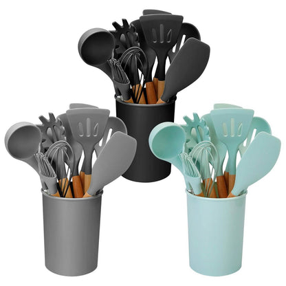 11-Piece: Silicone Cooking Utensil Set