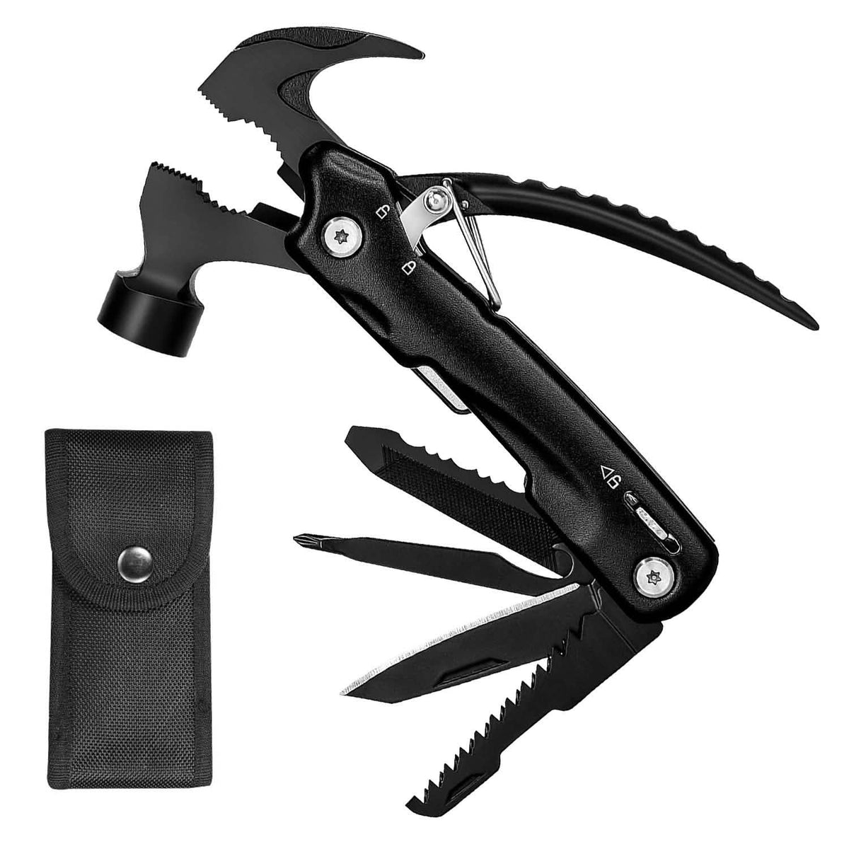 12-in-1 Stainless Steel Portable Hammer Multitool