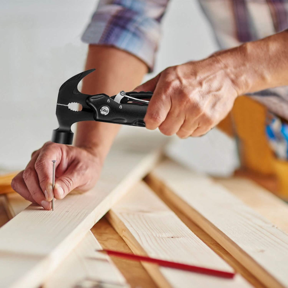 12-in-1 Stainless Steel Portable Hammer Multitool