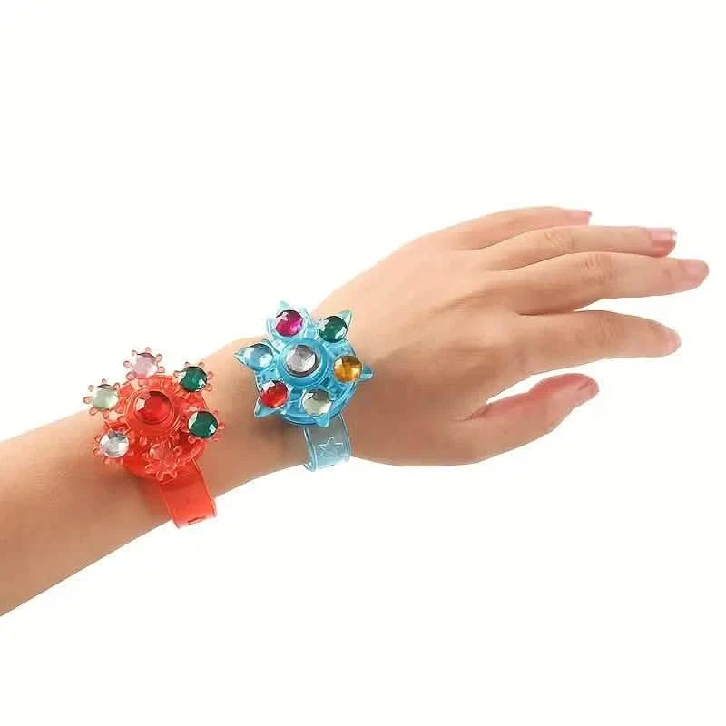 12-Pack: LED Cartoon Spinning Fidget Wristband