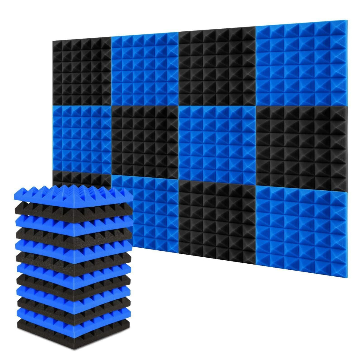 12-Pack: Sound Absorbing Foam for Recording Studio