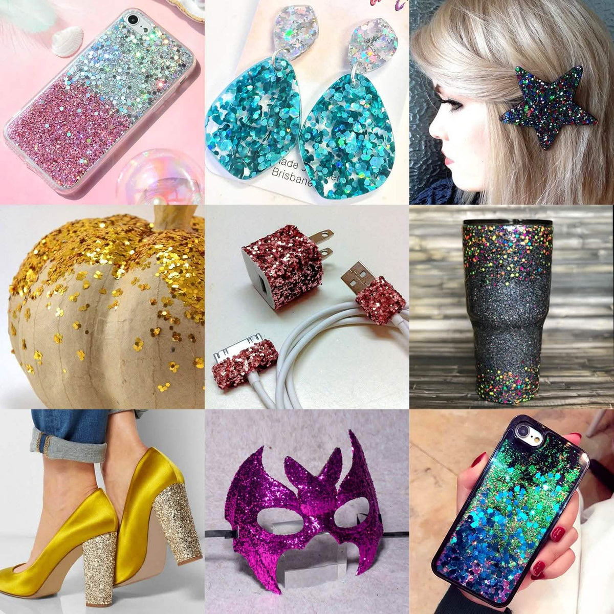 12-Piece: Holographic Chunky Glitters