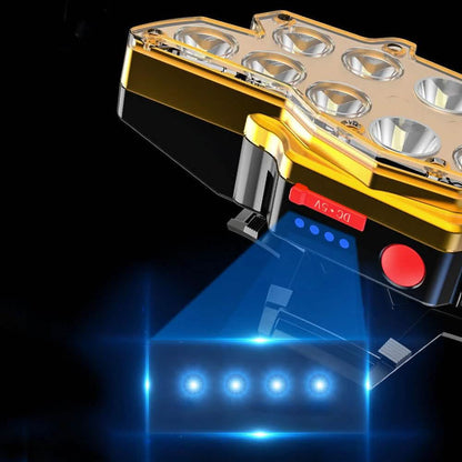 12 x P90 LED Headlamp USB Rechargeable Long Shoot 4 Modes