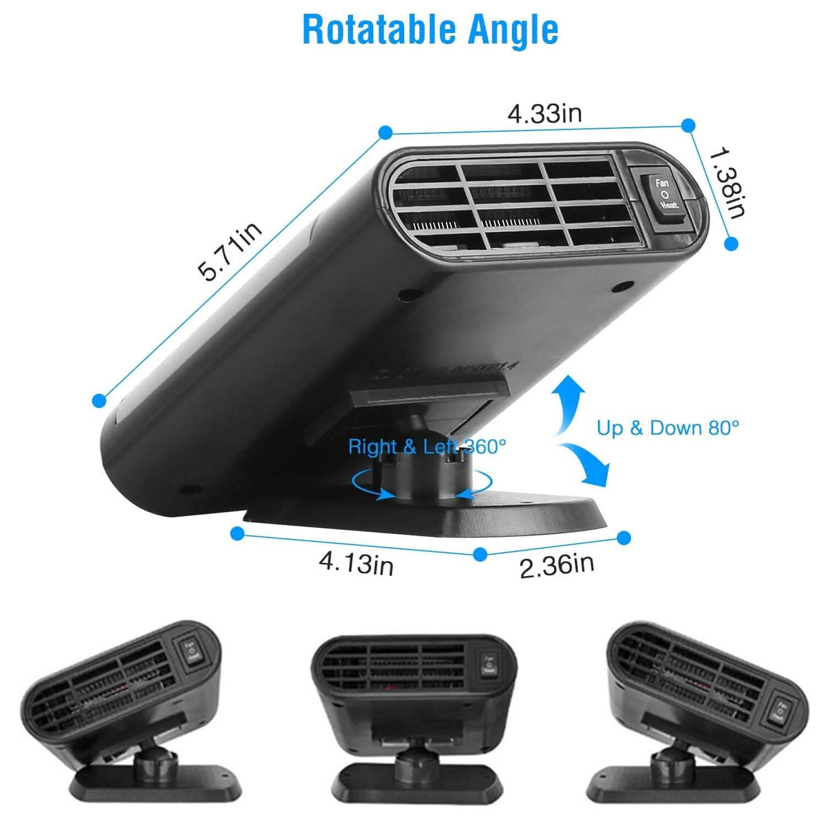 12V 150W Portable Car Heater with Air Purification