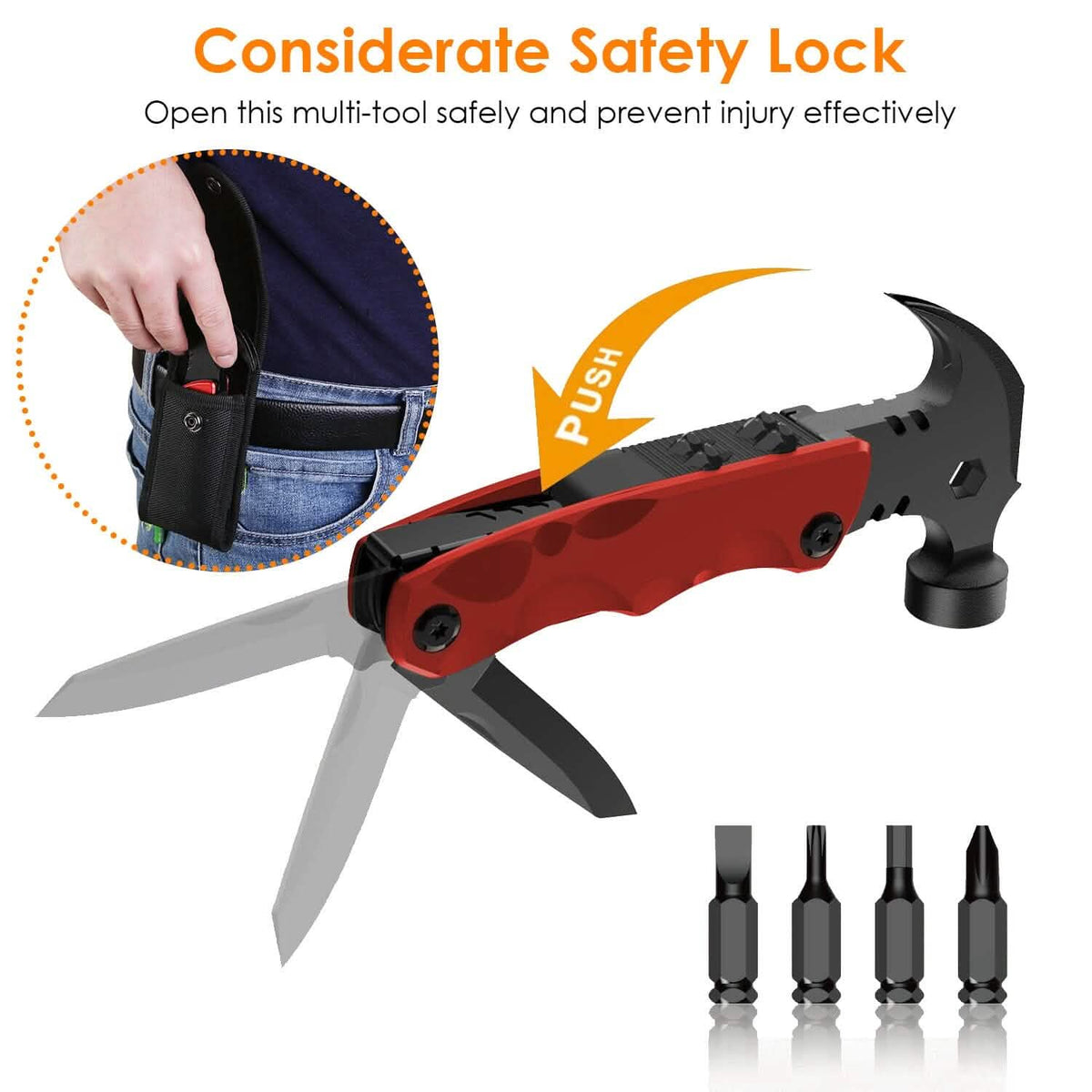 13-in-1 Multi-tool Hammer Camping Survival Tool