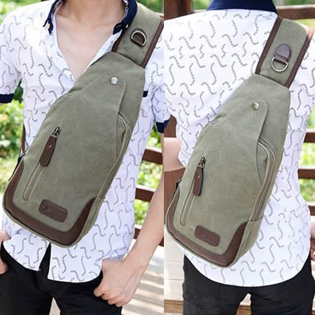 Canvas Shoulder Sling Bag - Assorted Colors