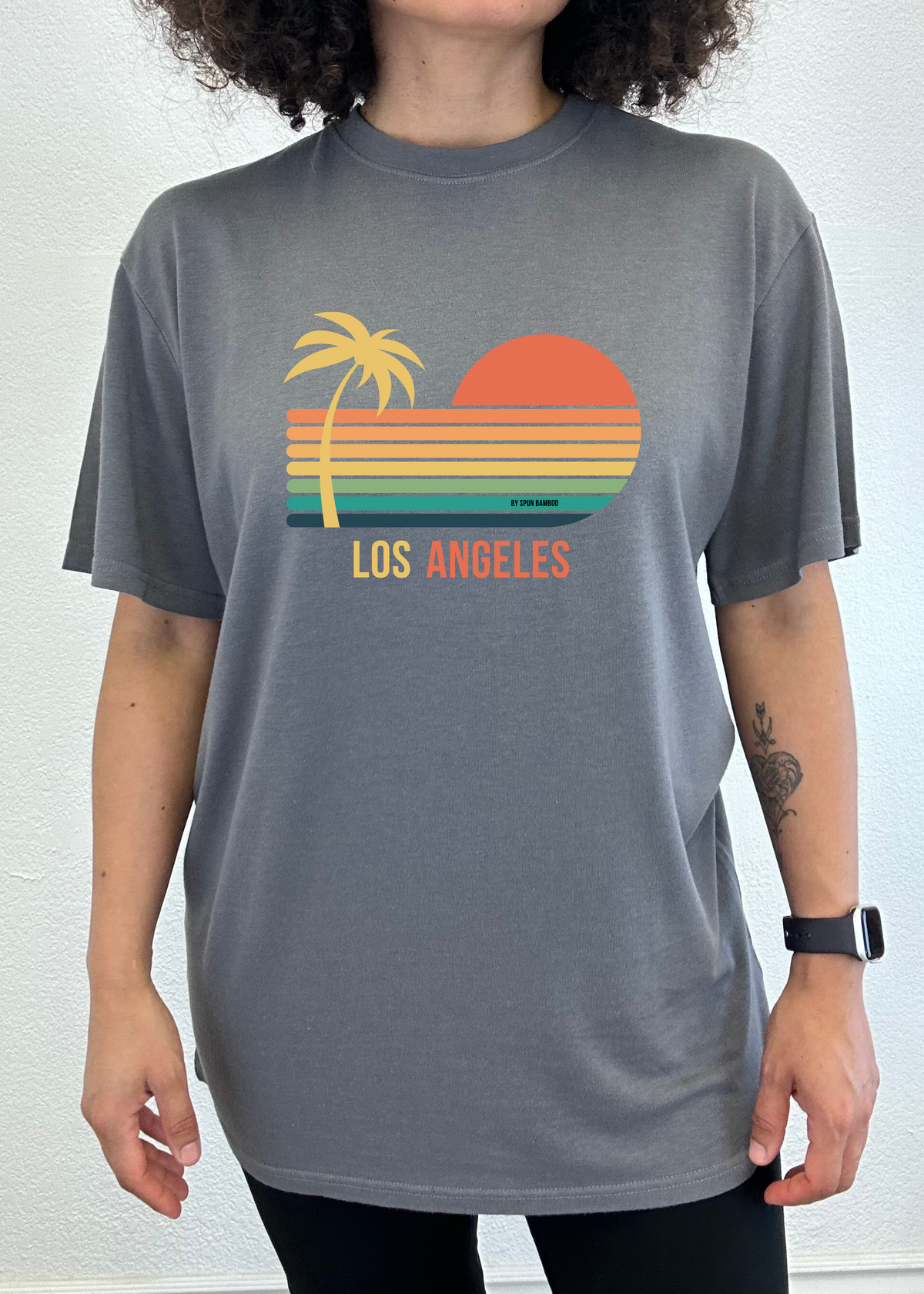 Los Angeles Unisex Bamboo Viscose/Organic Cotton Short Sleeve Graphic T-Shirt