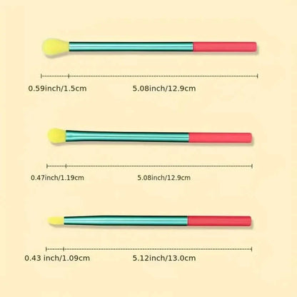 15-Pieces: Rainbow Color High Quality Makeup Brush Set
