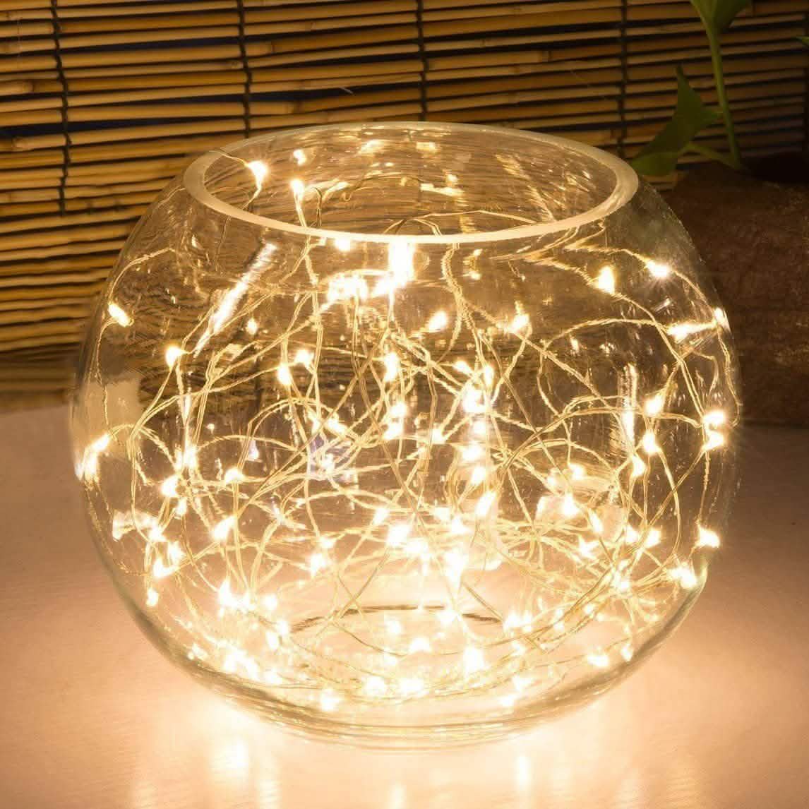 16.5ft 50 Yellow LED Copper Wire String Fairy Lights