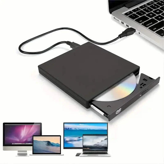 External CD/DVD Drive – USB 3.0 Slim Portable CD-RW/DVD-RW Burner for PC & Laptop
