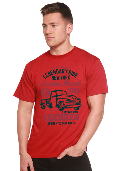 Legendary Ride Custom Truck Men's Bamboo Viscose/Organic Cotton Short Sleeve Graphic T-Shirt