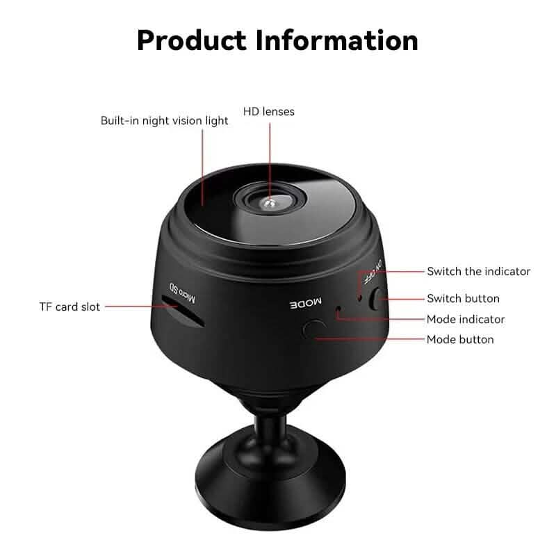 2-Pack: A9 Mini Camera HD 720P 2.4G Wifi IP Camera