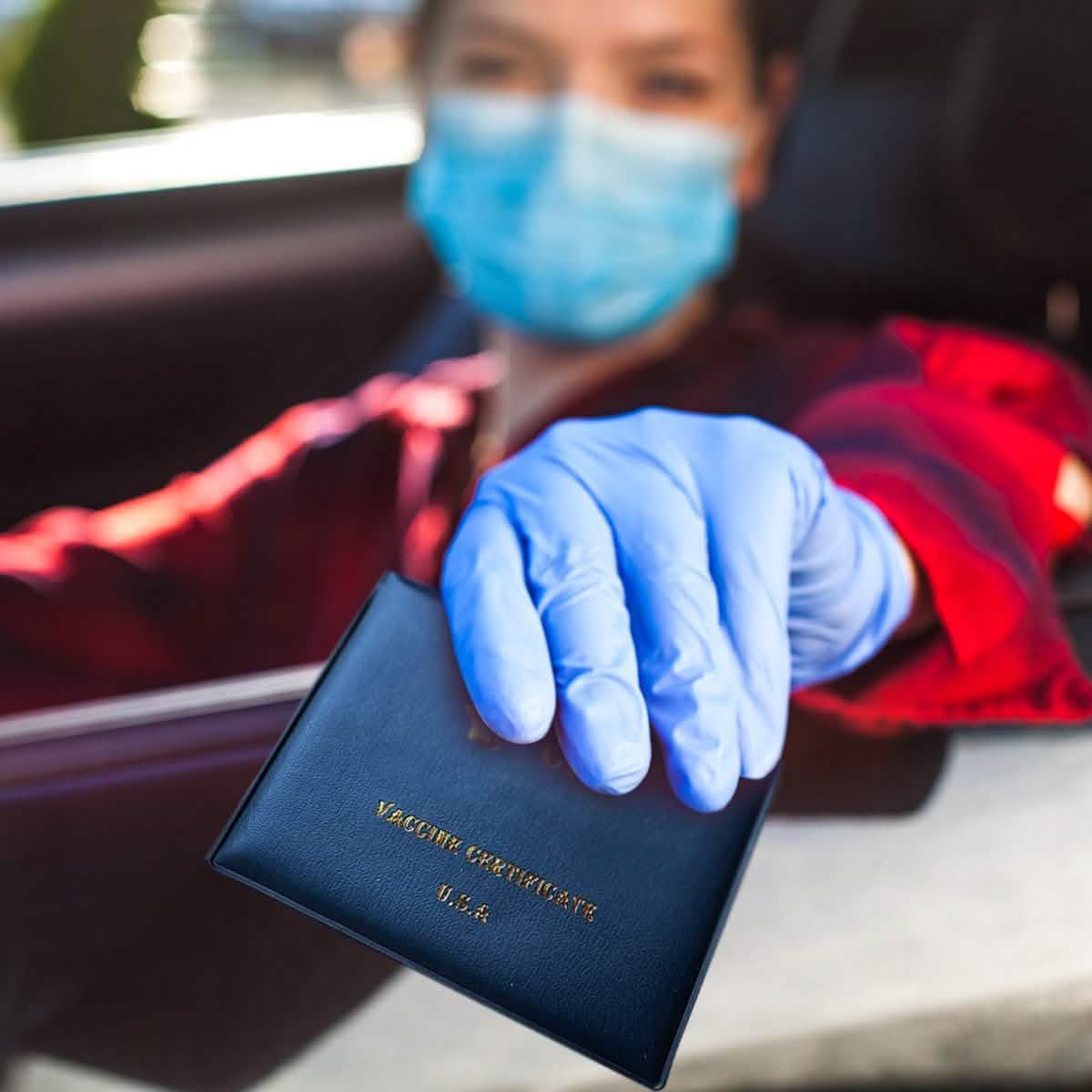 2-Pack: Faux Leather CDC Vaccination Card Immunization Record Protector Holder