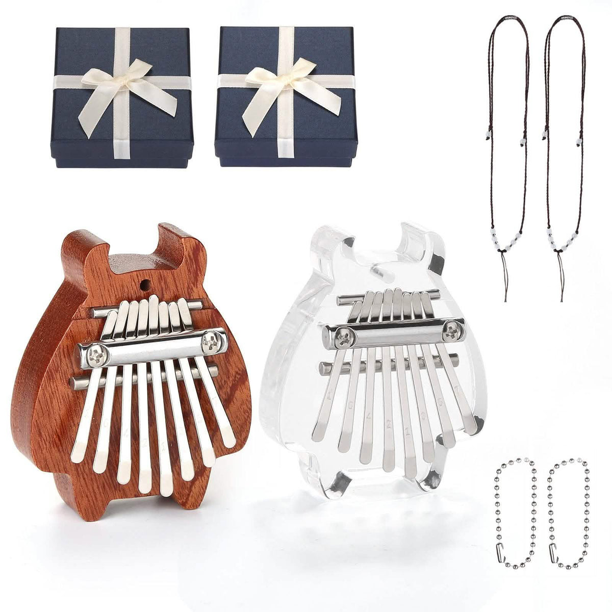 2-Pack: Finger Thumb Piano Mini Kalimba with 8 Keys