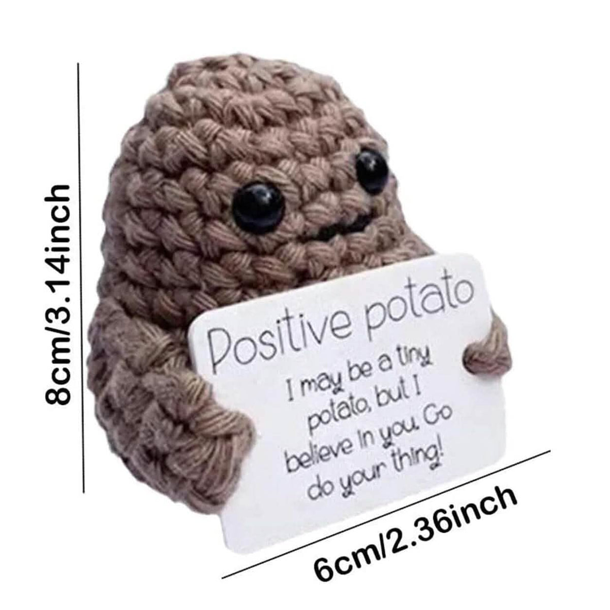 2-Pack: Funny Positive Potato Cute Wool Knitting Doll