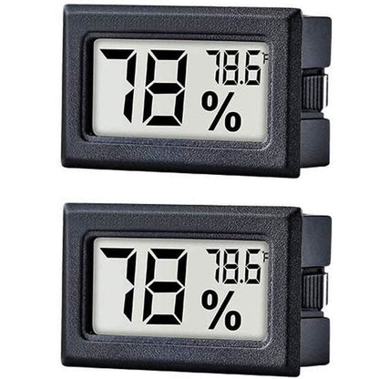 2-Pack: Mini Digital Hygrometer Gauge Indoor Thermometer