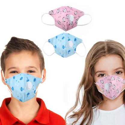 2-Pack: Multilayer Protective Respirator Safety Face Mask for Kids