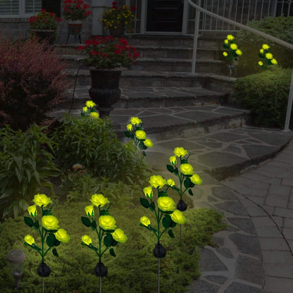 2-Pack: Solar Powered Rose Flower LED Decorative Lamp