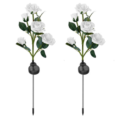 2-Pack: Solar Powered Rose Flower LED Decorative Lamp