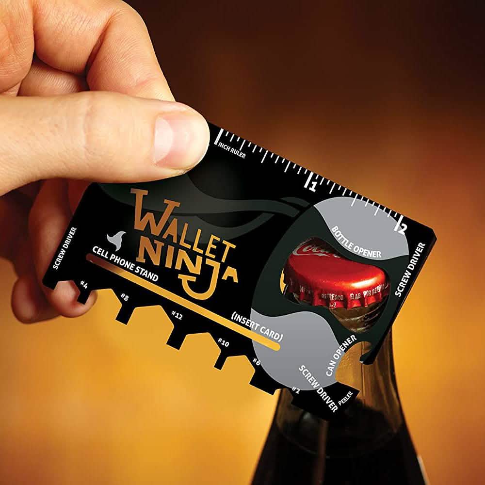 2-Pack: Wallet Ninja 18-in-1 Credit Card Sized Multi-tool