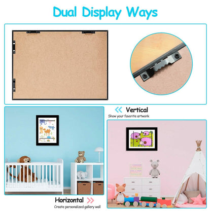 2-Piece: Kids Art Frame Front Opening Wooden Picture Frame