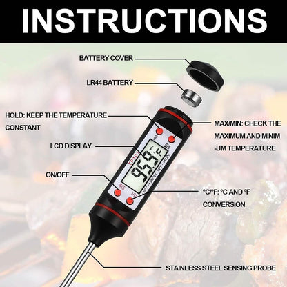 2-Piece Set: Multi-functional Thermometer Pen with High Accuracy and Instant Read