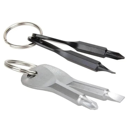 2-Piece Set: Portable Mini Screwdriver Key Ring