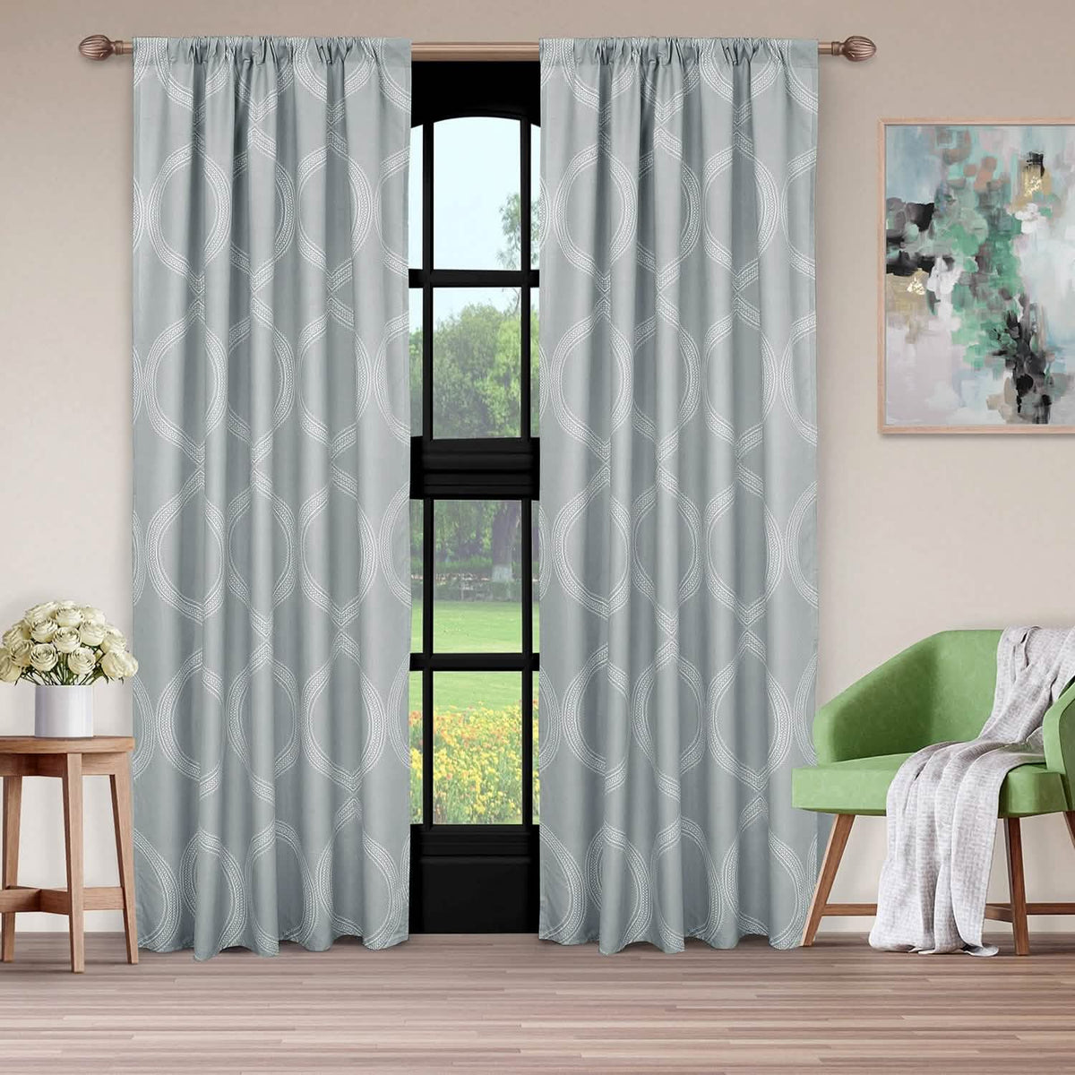 2-Piece Set: Sloane Street Ogee Window Panel Pair