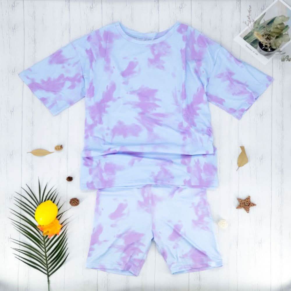 2-Piece Set: Tie Dye Biker Set