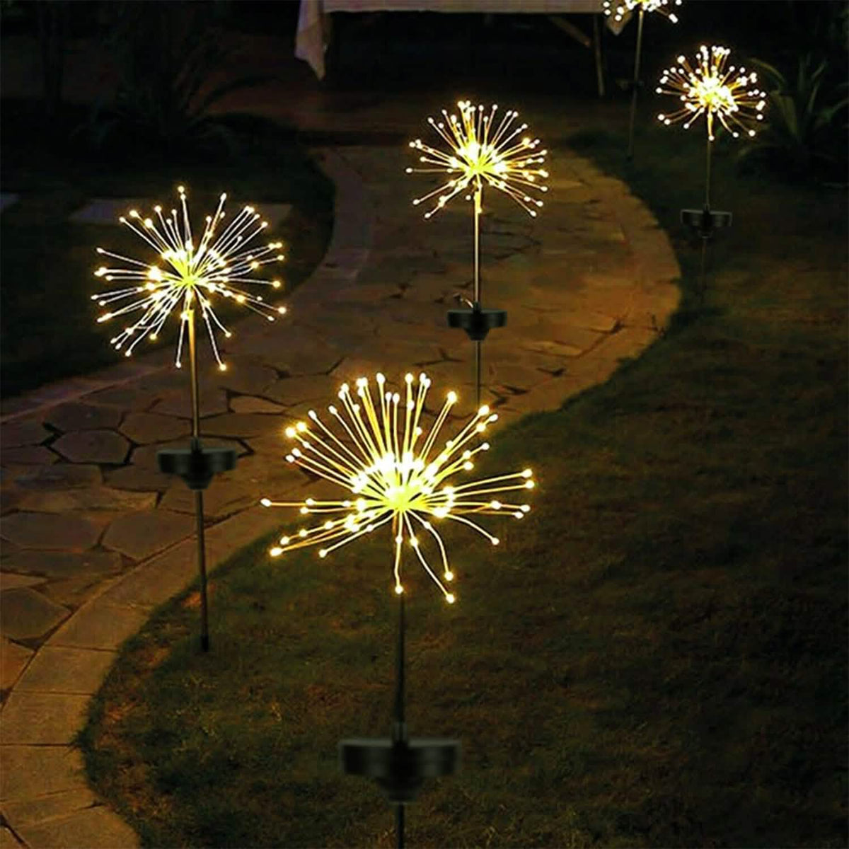 2-Piece: Solar Powered Starburst Garden Lights