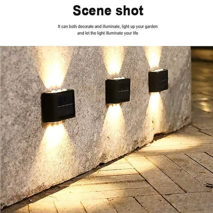 2-Pieces: Outdoor Wall Light Solar Waterproof LED Light