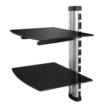 2 Tier Dual Glass Shelf Wall Mount