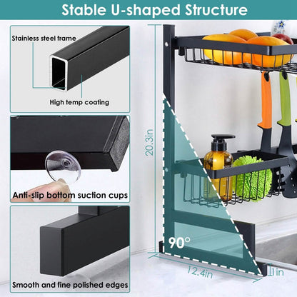 2-Tier Over the Sink Dish Drying Rack