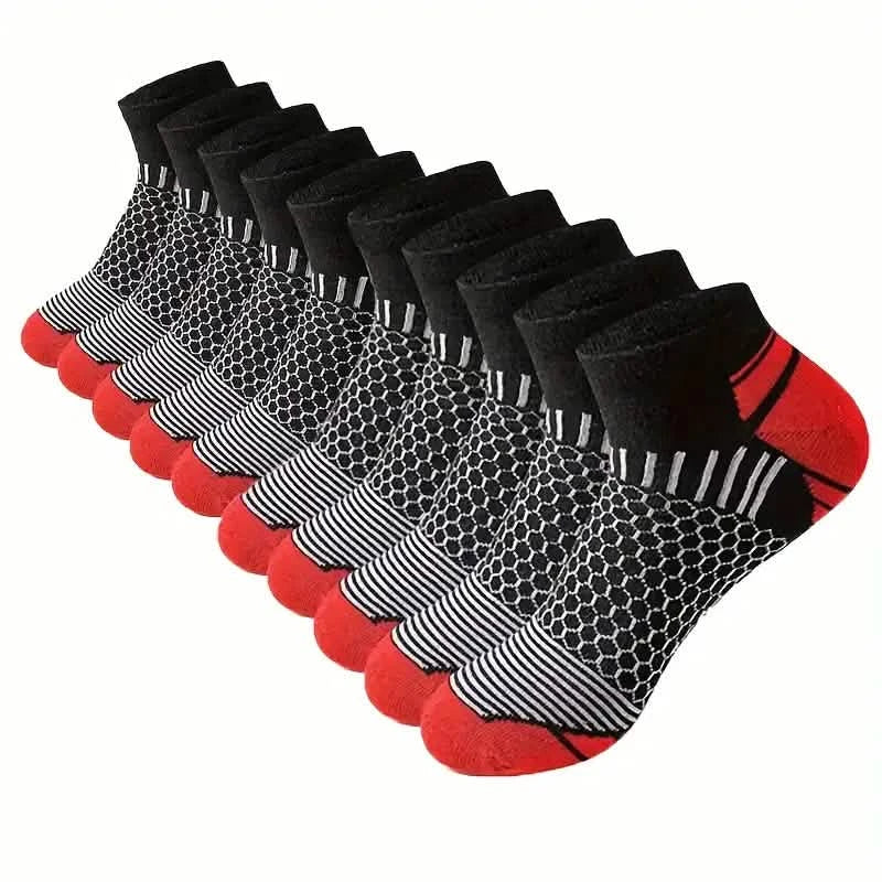 20-Pairs: Men's Outdoor Color Matching Low-Top Socks